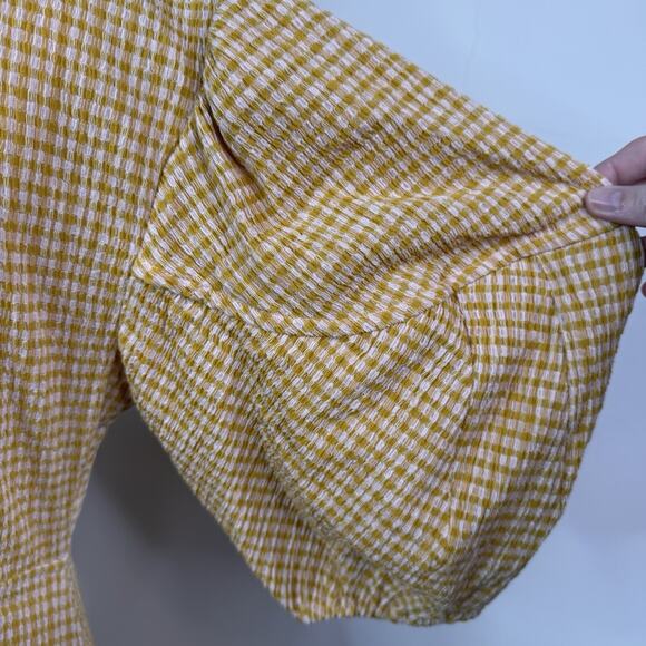 NWT Rhode Ginny Tie Front Gingham Midi Dress US 8 Retro Smocked Flattering - Picture 11 of 15